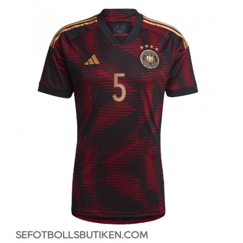 Tyskland Thilo Kehrer #5 Replika Borta matchkläder VM 2022 Korta ärmar